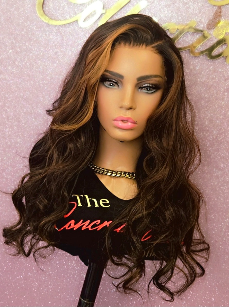 Highlighted Glueless Body Wave 13x4 Frontal Wig