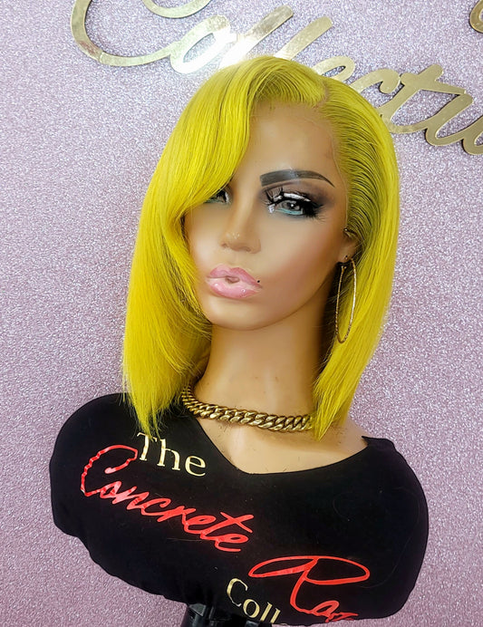 Neon Frontal Bob Wig