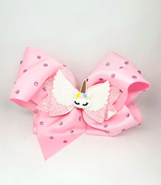 Pink Unicorn Bow