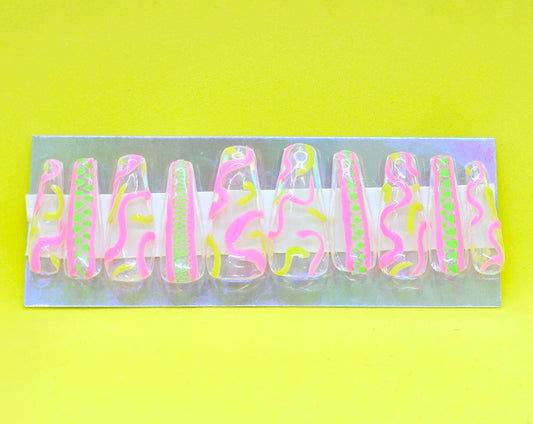 Clear Abstract Nails