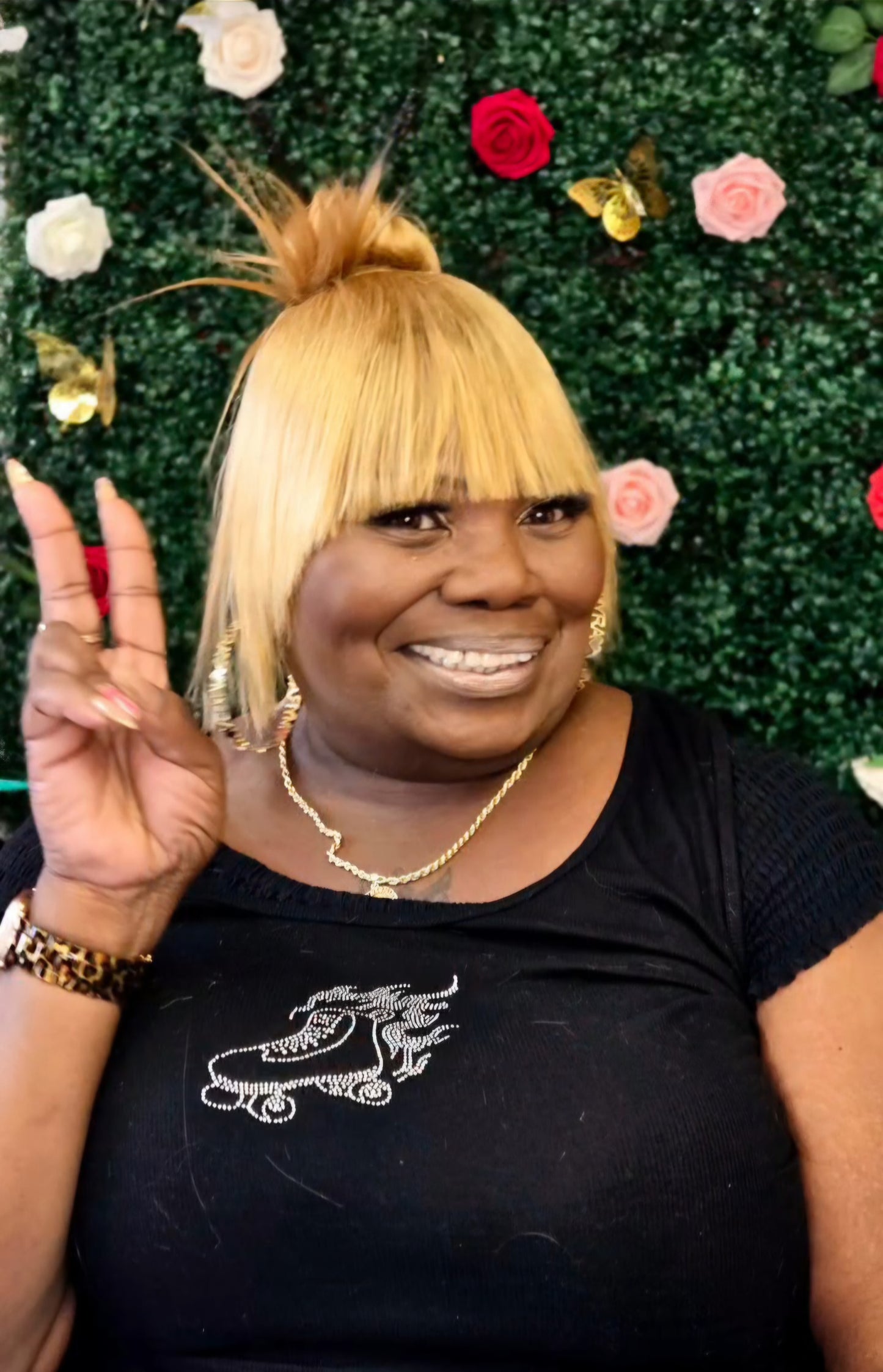 Bun Style Ponytail (Relaxed Hair)