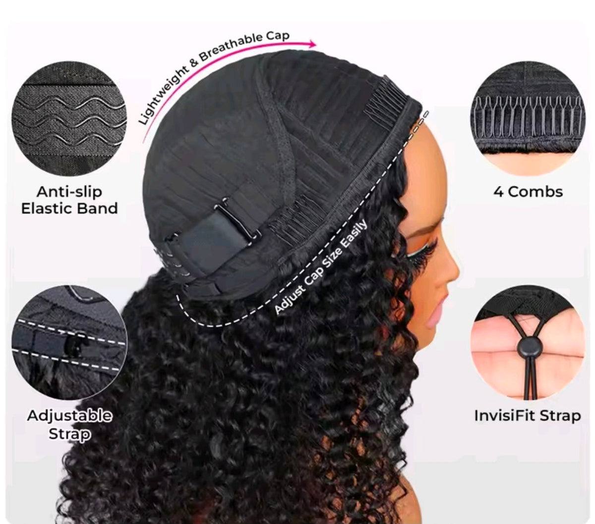 Burmese Curly Half Wig
