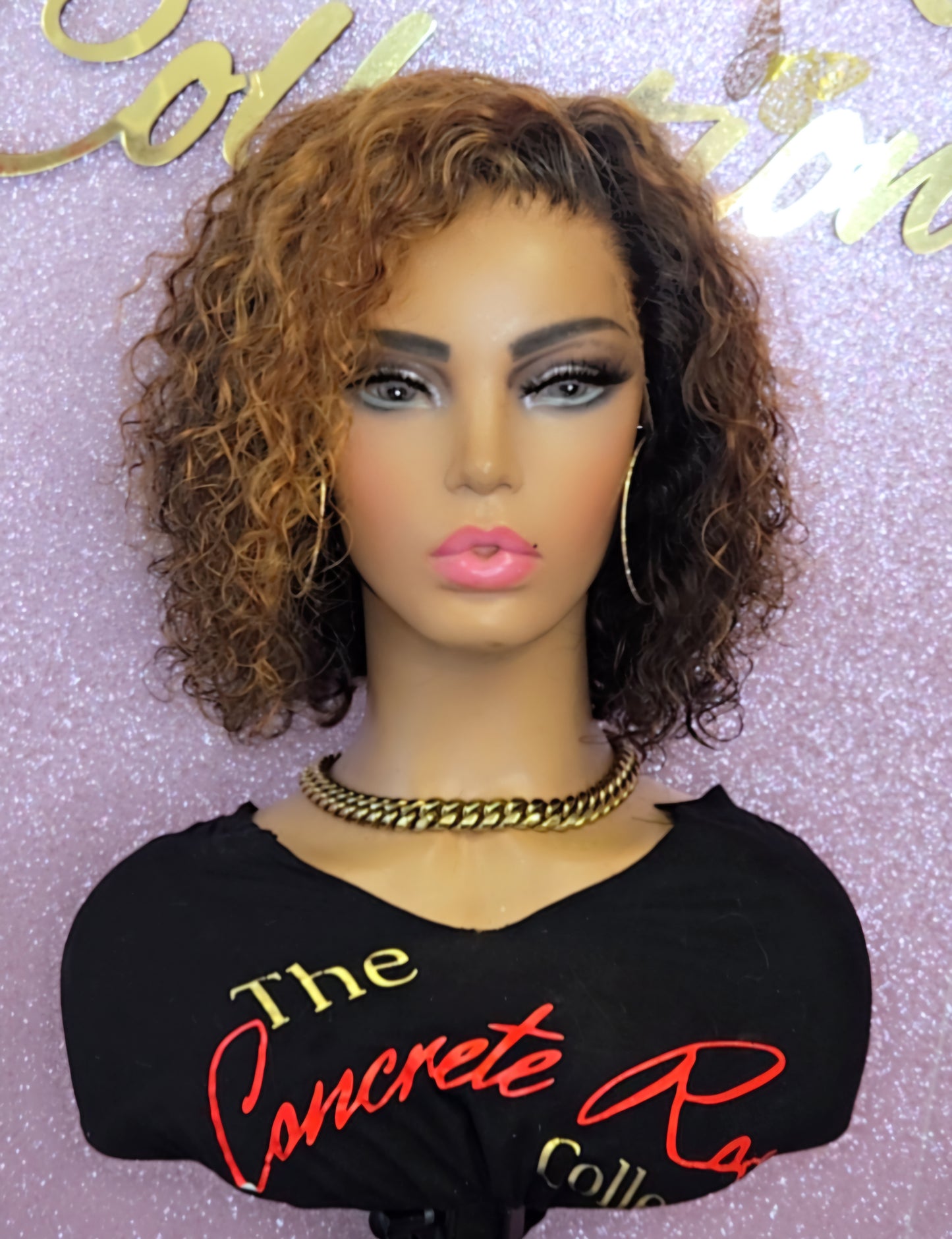 Glueless Highlighted Deep Wave 13x4 Frontal Bob Wig